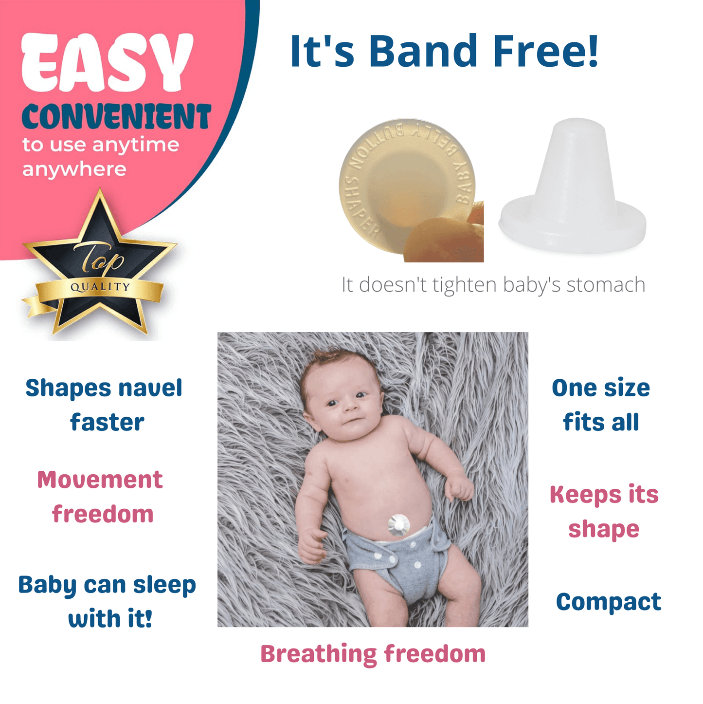 Baby Belly Button Shaper Plug and Tape - Baby Belly Button Shaper