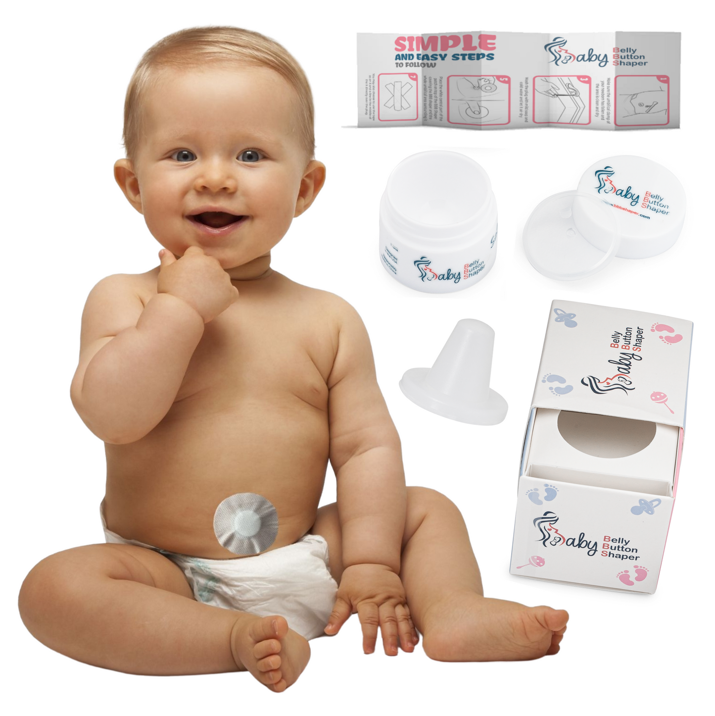 Baby Belly Button Shaper KIT (PLUG, PATCH BOX AND TAPE)