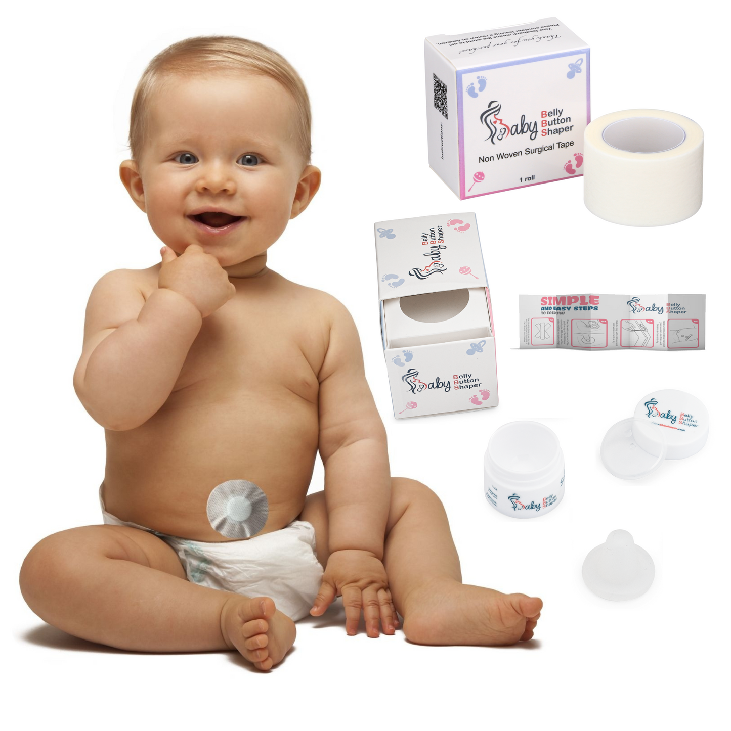 Baby Belly Button Shaper Plug and Tape